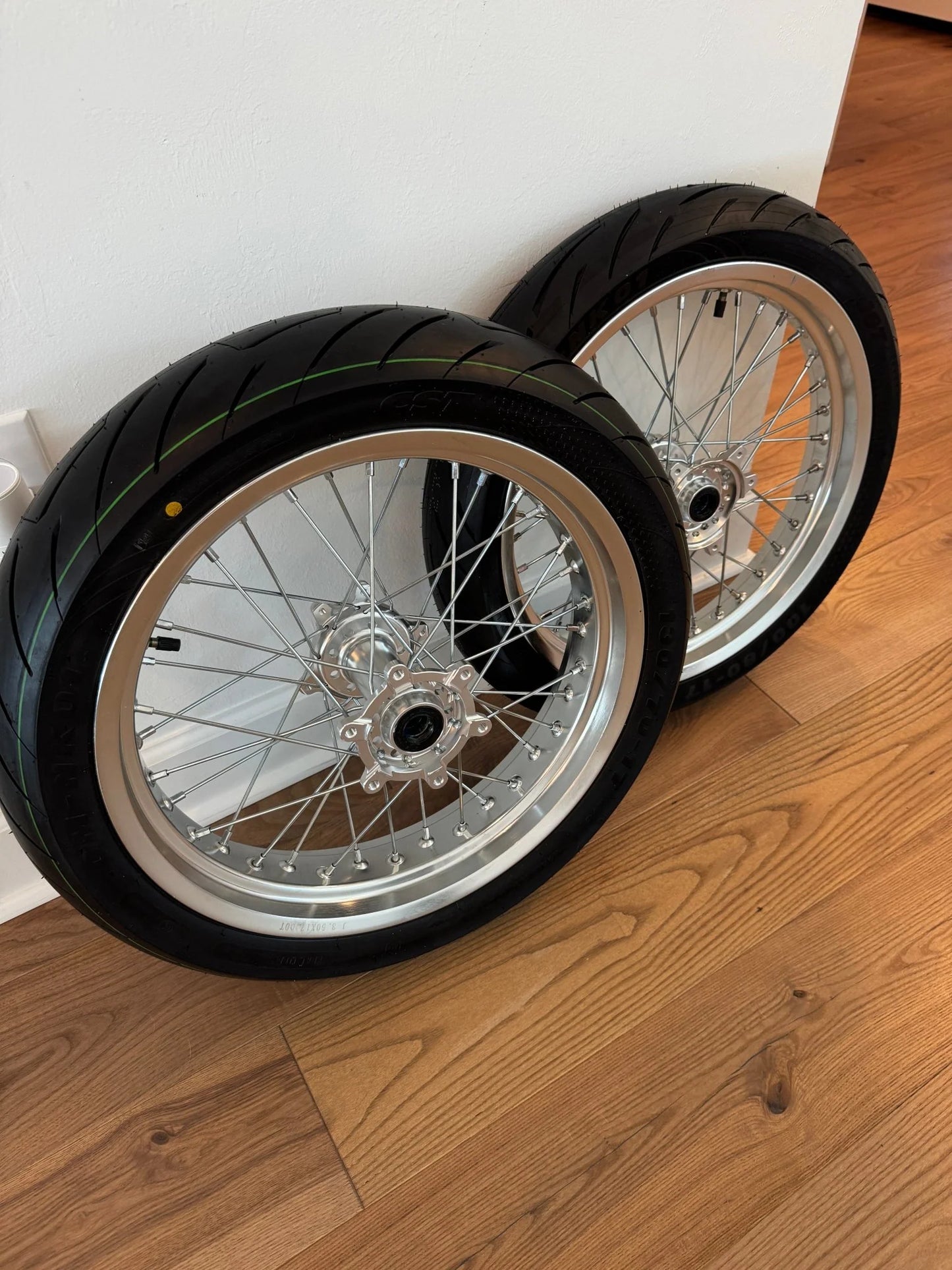 Chrome Surron Ultra Bee Supermoto Wheel Set
