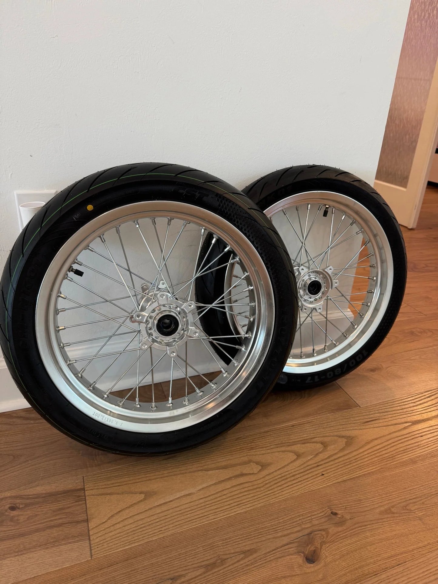 Chrome Surron Ultra Bee Supermoto Wheel Set